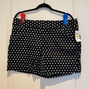 Black Polka Dot Shorts size 14